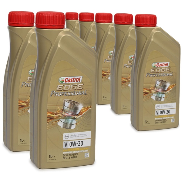 Set 7 Buc Ulei Motor Castrol Edge Professional Volvo V 0W-20 1L